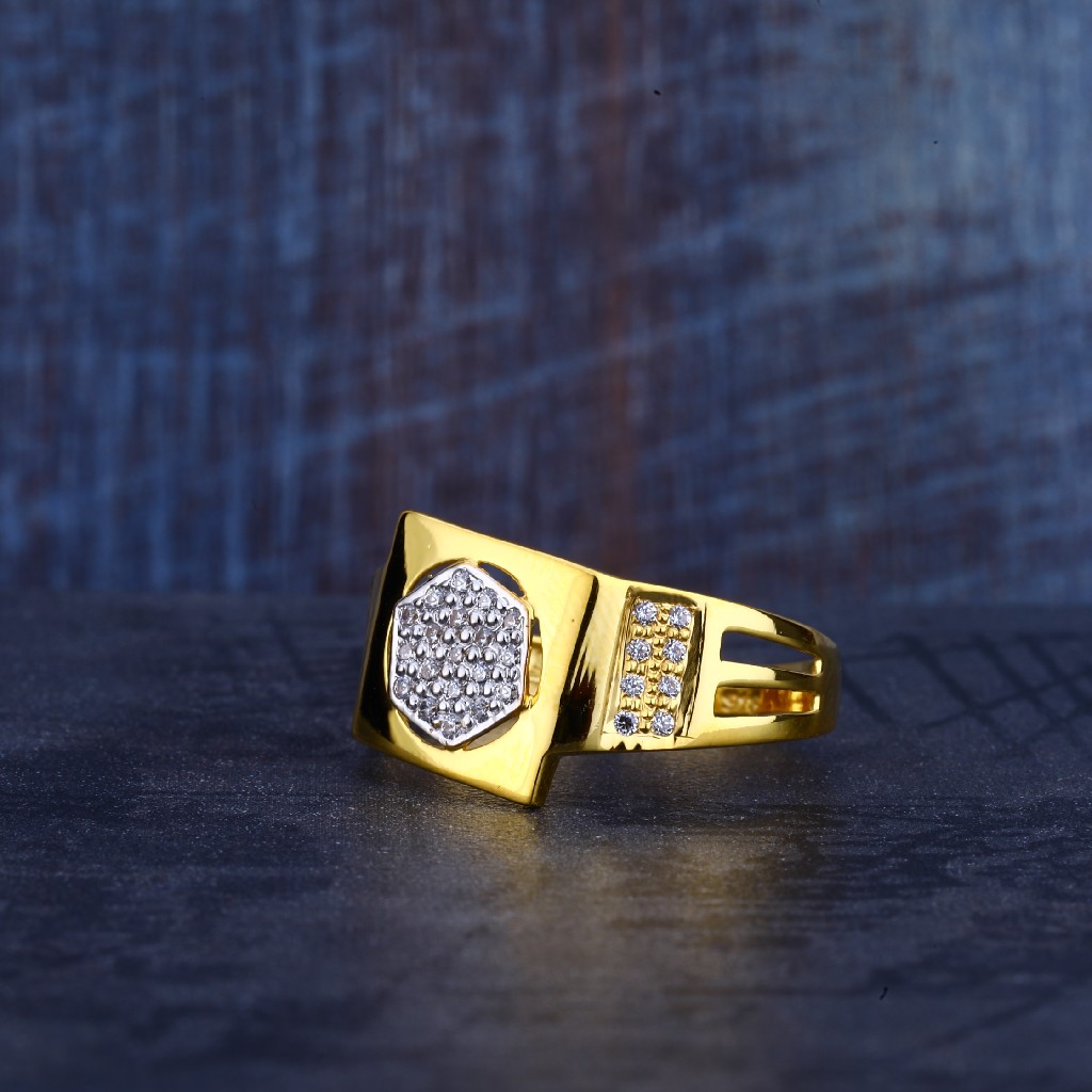 Mens Gold 916 Ring-MR216