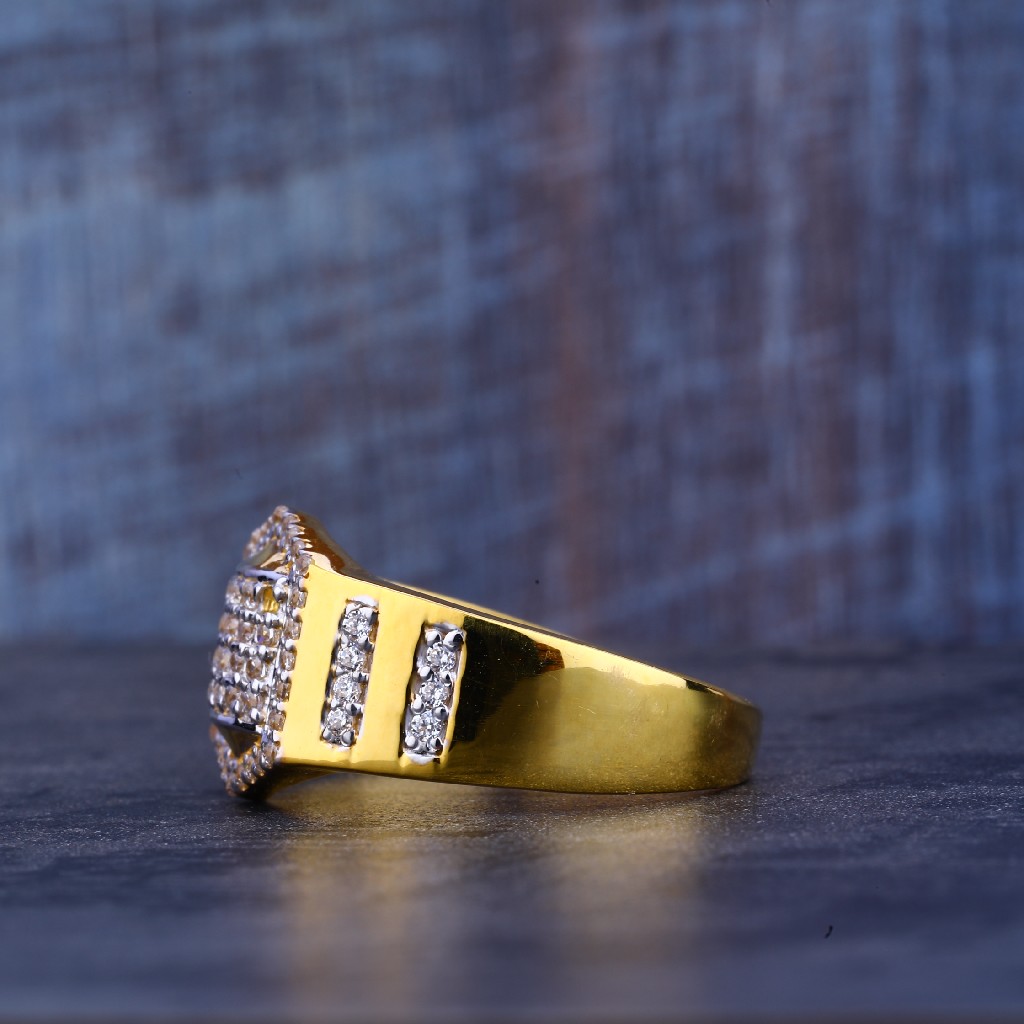 Mens Gold Ring-MR212 - Image 2