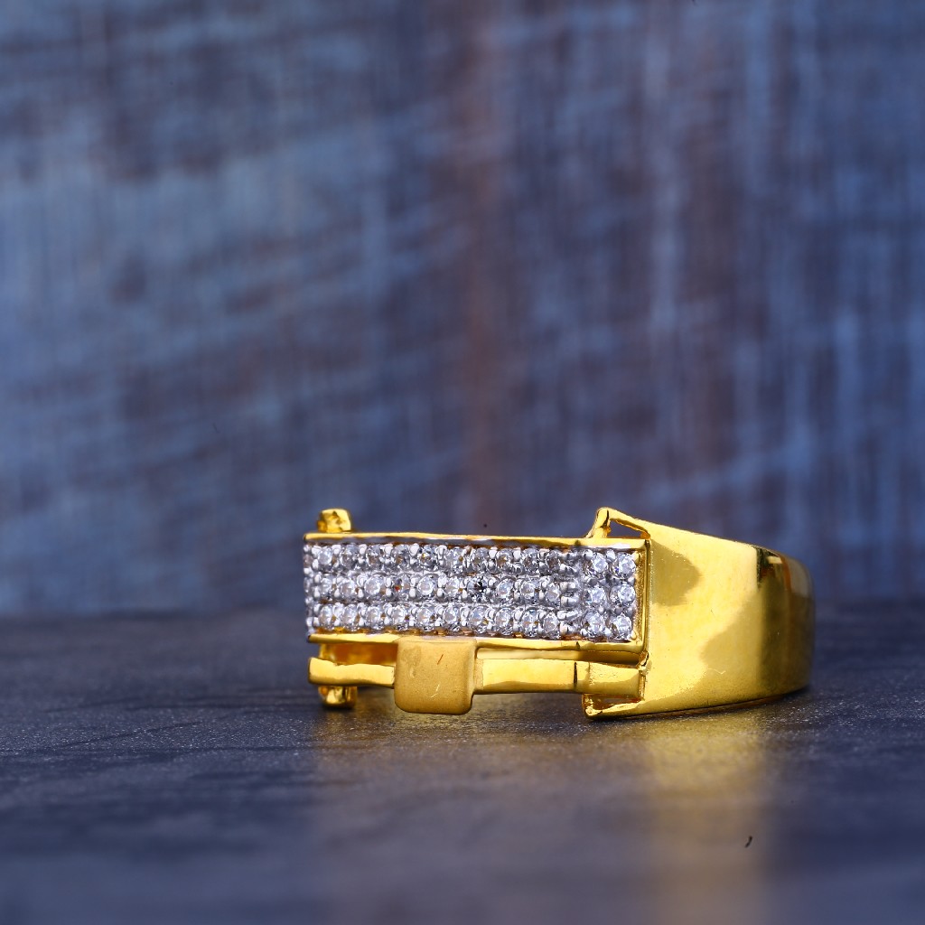 Mens Gold Cz Ring-MR203
