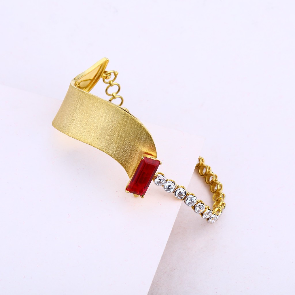Ladies 18K Italian Gold Kada-LIB33