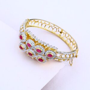 Ladies Gold Italian Kada Bracelet-LIB16