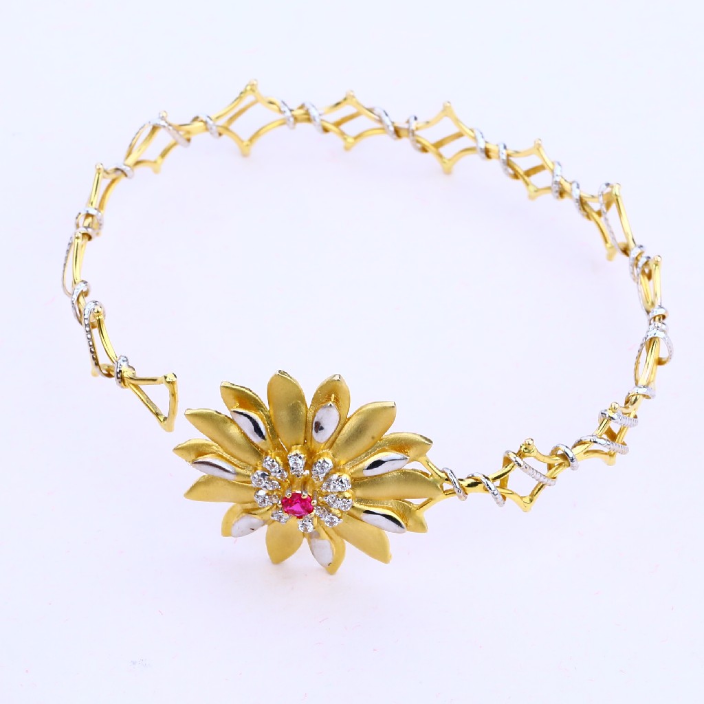 Ladies Gold Kada Bracelet-LIB08 - Image 3