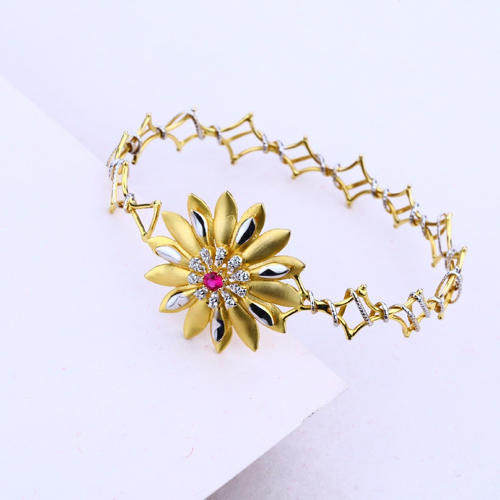 Ladies Gold Kada Bracelet-LIB08