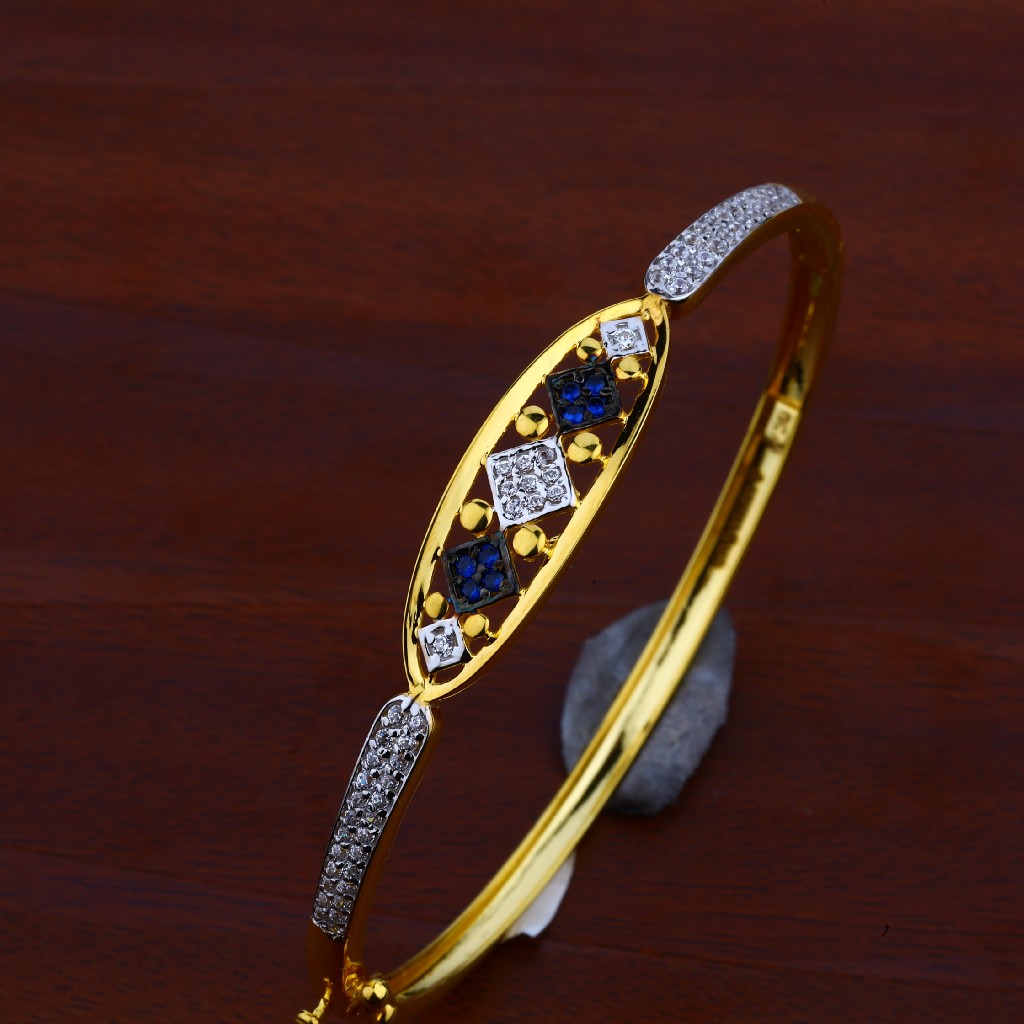 Ladies 18K Gold Diamond Kada-LKB66