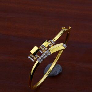 Ladies 18K Gold Cz Kada-LKB63