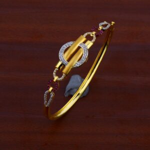 Ladies 18K Gold Cz Kada-LKB50