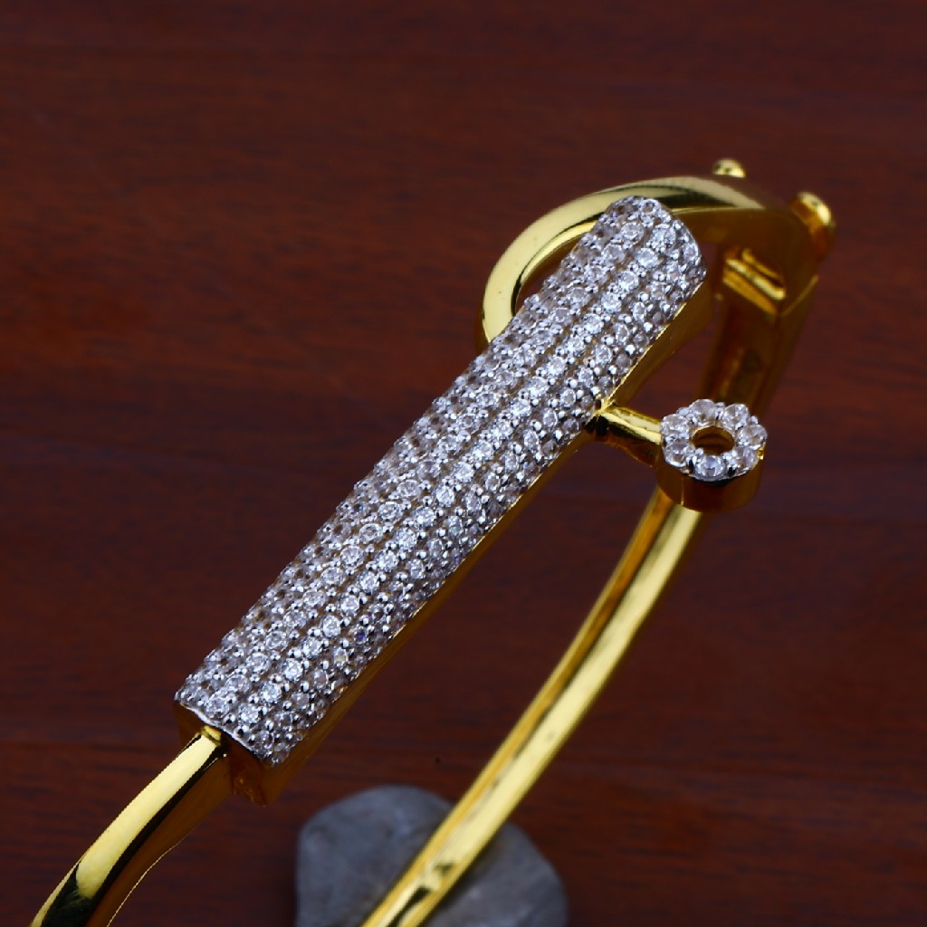 Ladies Fancy 18K Gold Kada-LKB48 - Image 2