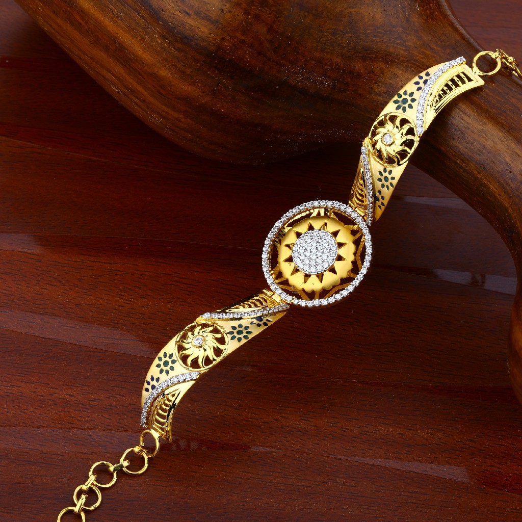 Ladies Gold 18K Kada Bracelet-LKB34