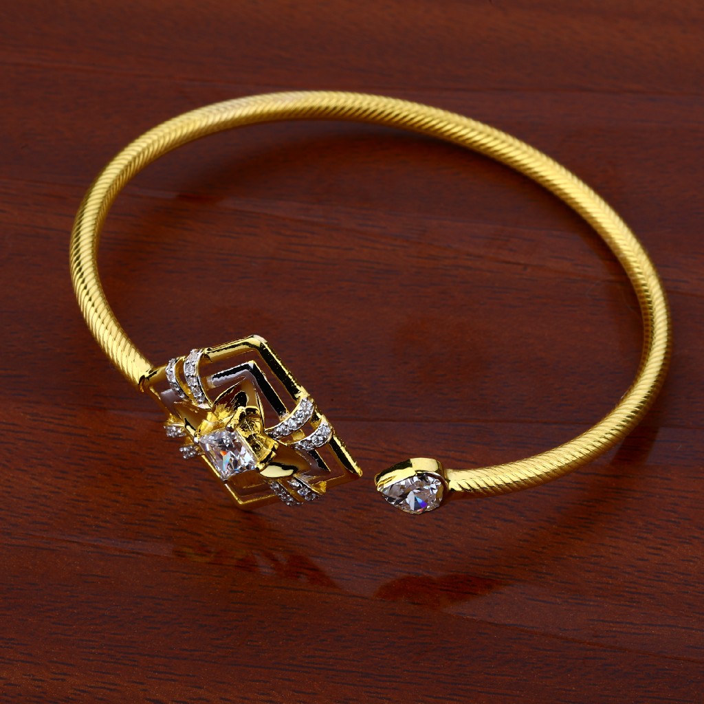 Ladies 18K Cz Gold Kada-LKB20 - Image 2