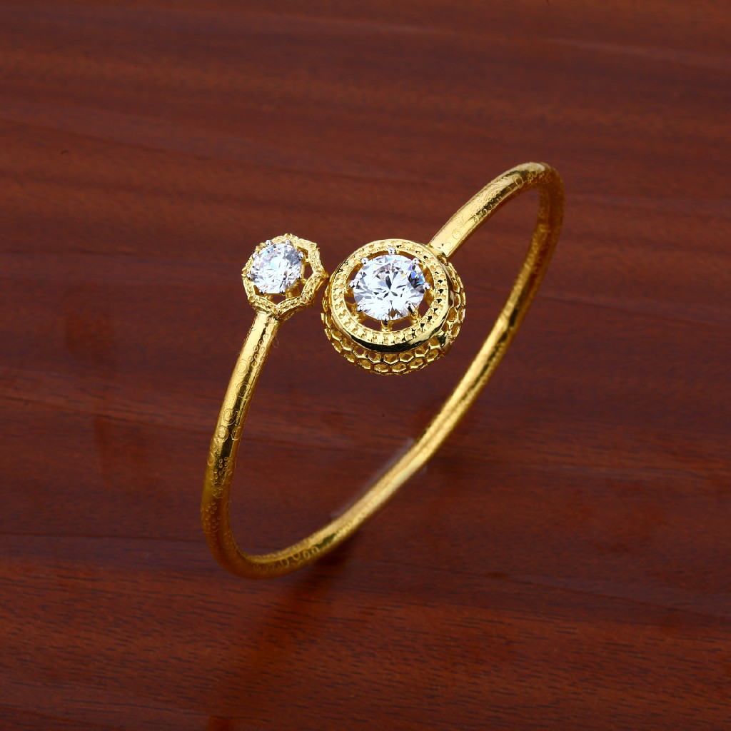 Ladies Gold 18K Solitaire Kada-LKB19