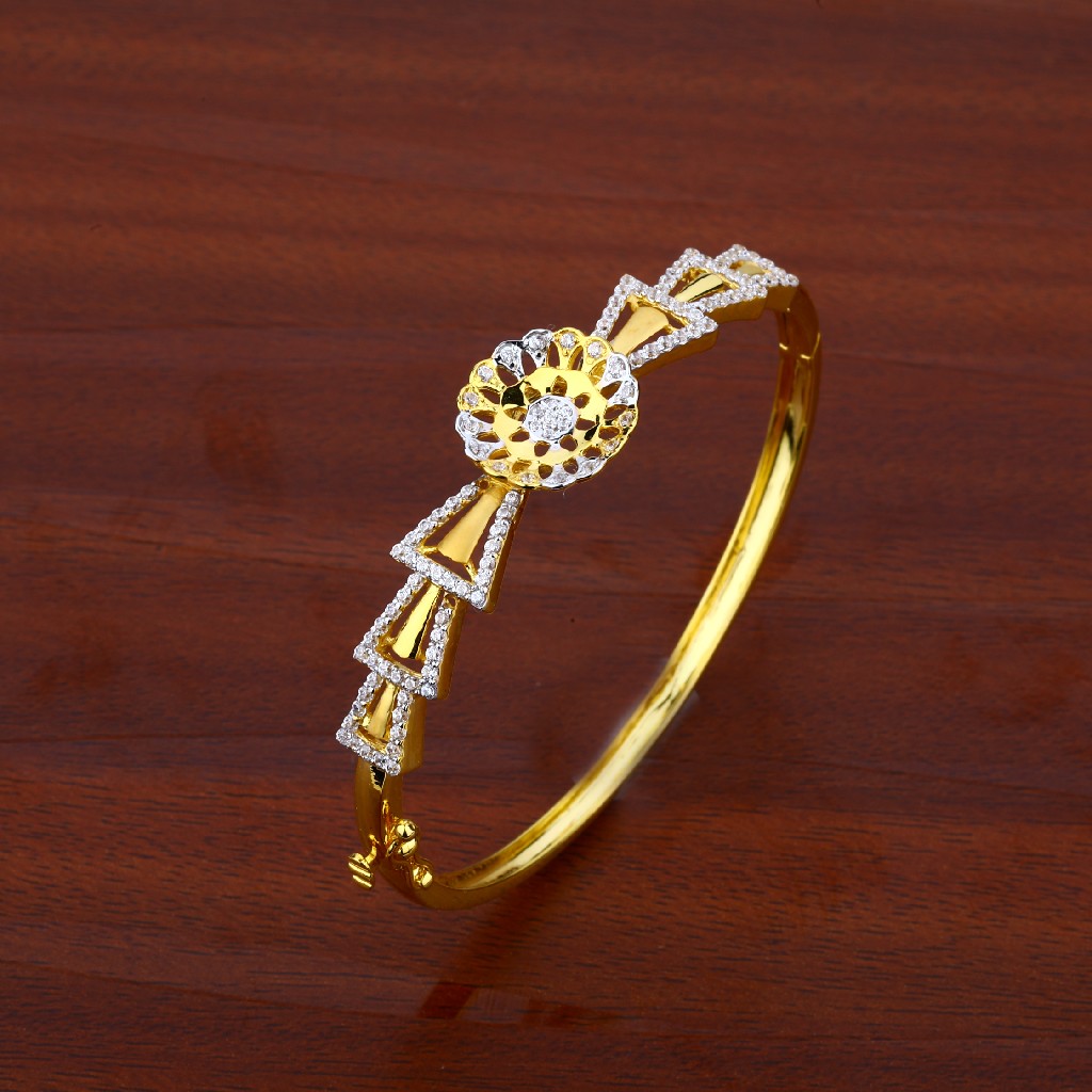 Ladied 18K Gold Cz Kada-LKB14