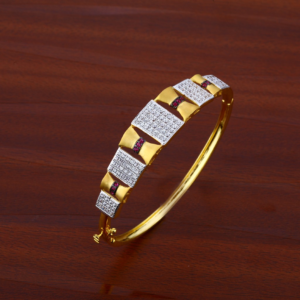 Ladies 18k Gold Cz Kada-LKB04