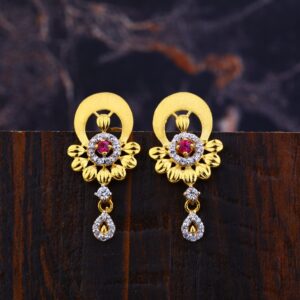 Ladies 916 Gold Fancy Earrings-LFE135