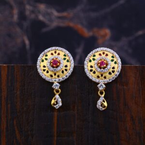Gold Fancy 22k Ladies Earrings-LFE130