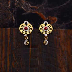 Ladies Fancy 22K Earrings-LFE123