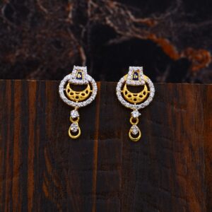 22K Gold Fancy Cz Earrings-LFE121