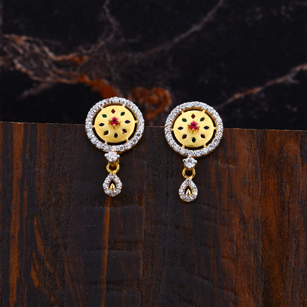 Ladies Gold Earrings-LFE114