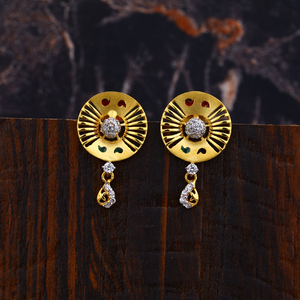 Ladies 916 Gold Earrings-LFE109