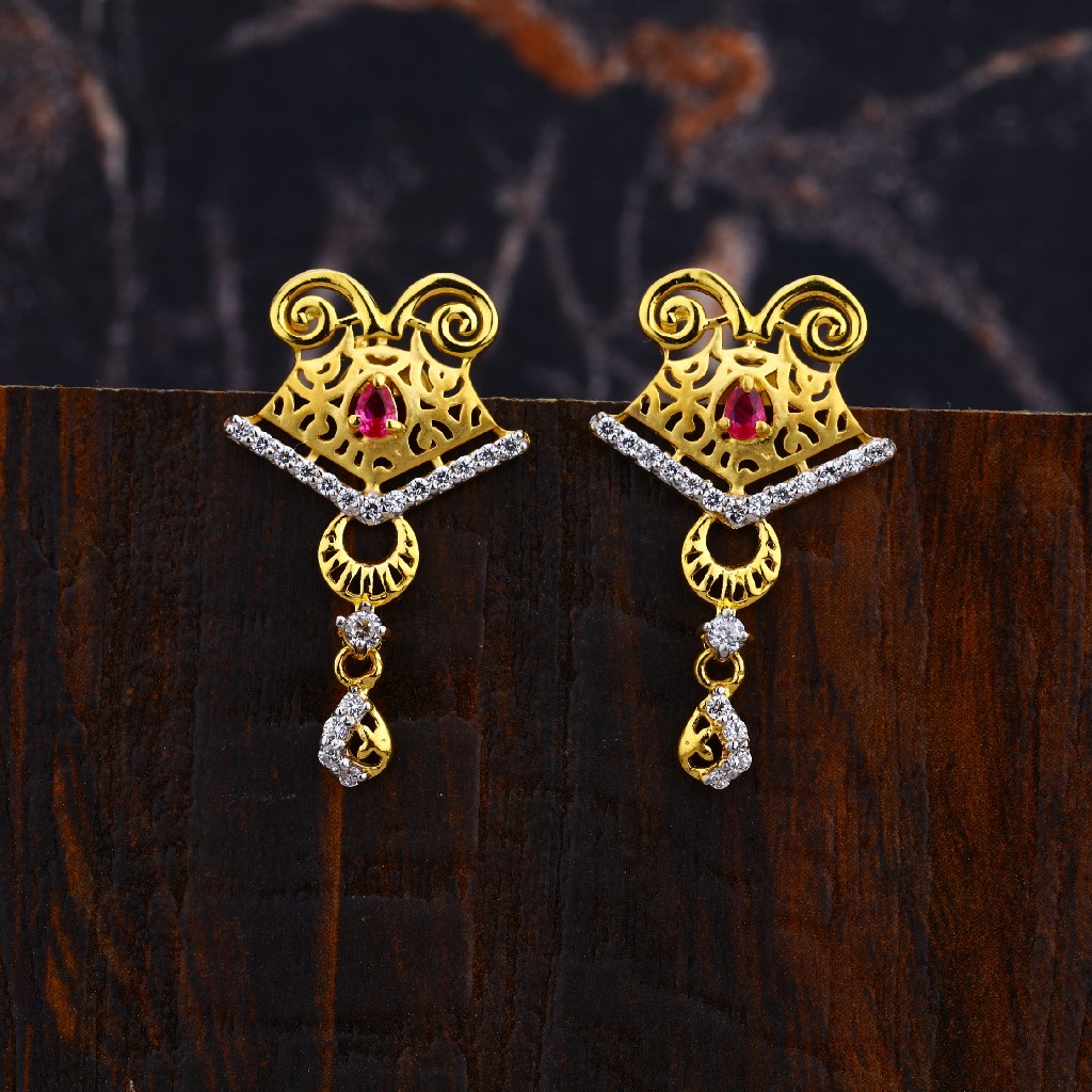 Ladies Gold Earrings-LFE100