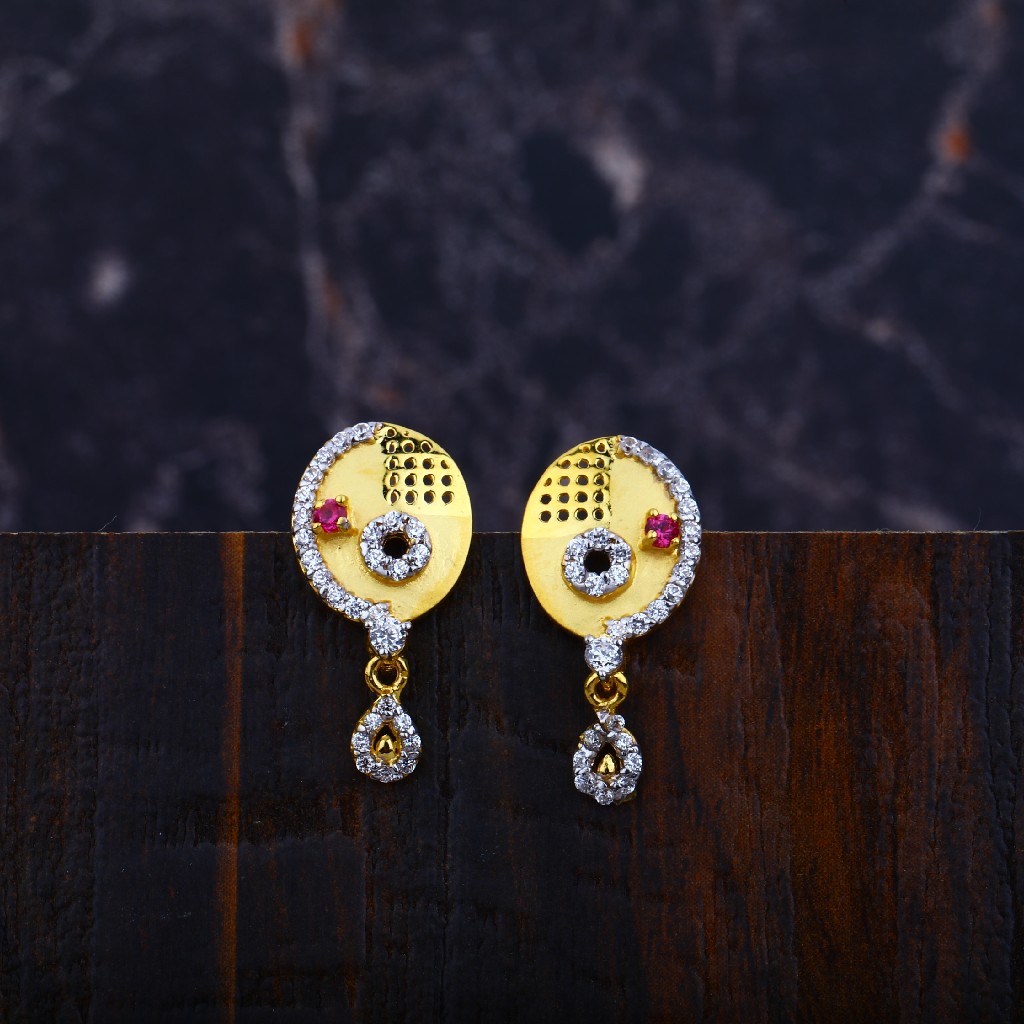 Ladies Gold Earrings-LFE93