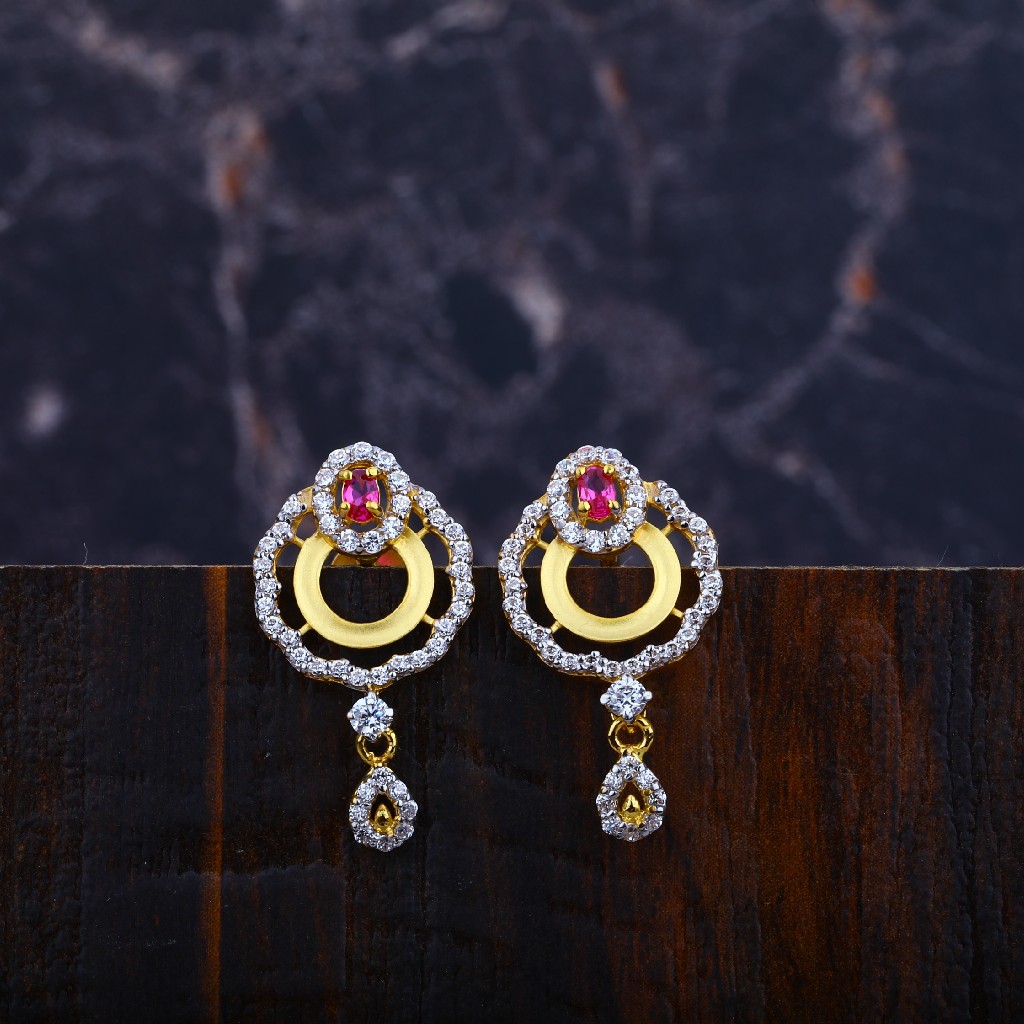 916 Gold Fancy Earrings-LFE77