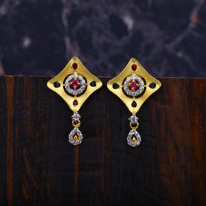 Ladies Gold 916 Earrings-LFE53