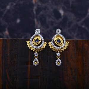 Ladies Gold Cz Earrings-LFE20