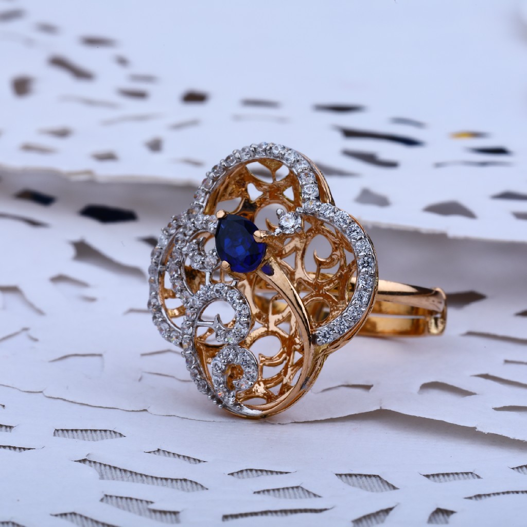 Ladies Rose Gold 18K Ring-RLR50