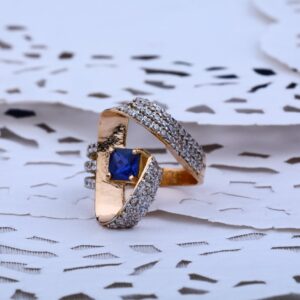 Ladies Rose Gold Casting 18K Ring-RLR49