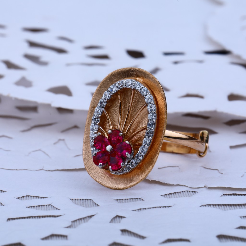 Rose Gold Fashionable Ladies Ring-RLR44