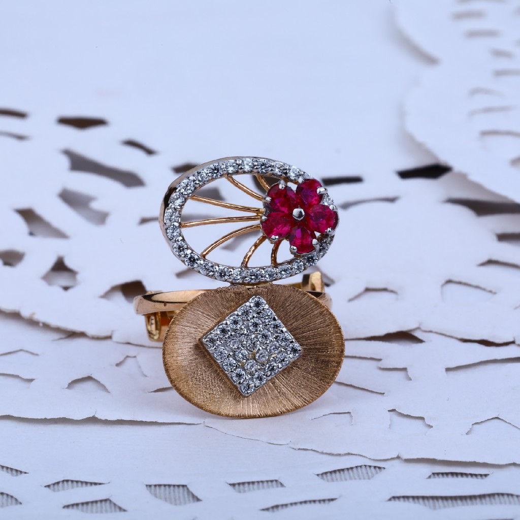 Ladies Rose Gold Fancy Ring-RLR43 - Image 3