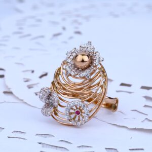 Ladies Rose Gold Adjustable Ring-RLR38