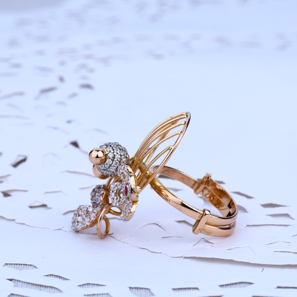 Ladies Rose Gold Diamond Ring-RLR34 - Image 3