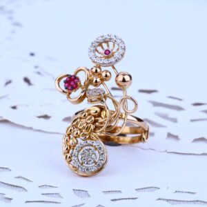 Ladies Long Rose Gold Ring-RLR25