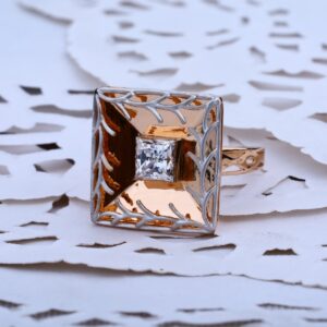 Rose Gold Ladies Fancy 18K Ring-RLR23