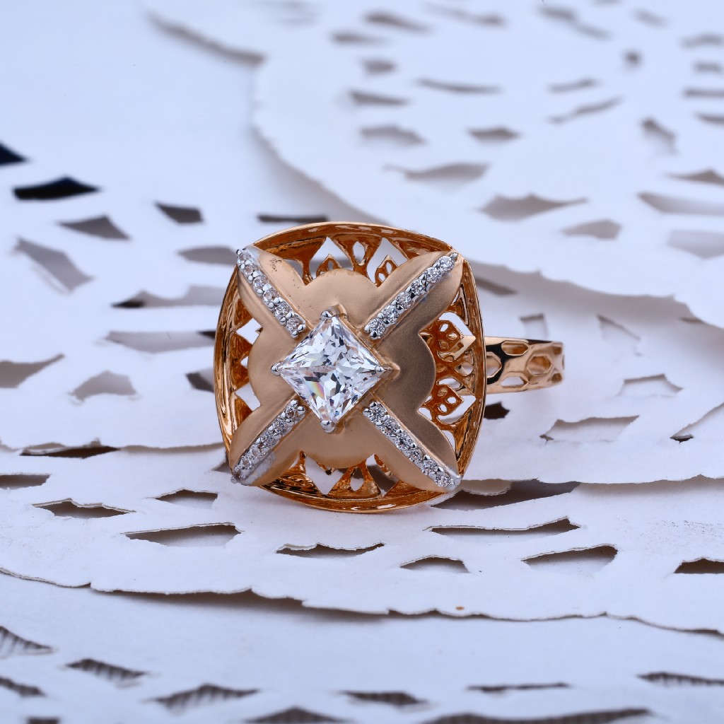 Rose Gold 18K Ladies Fancy Ring-RLR19