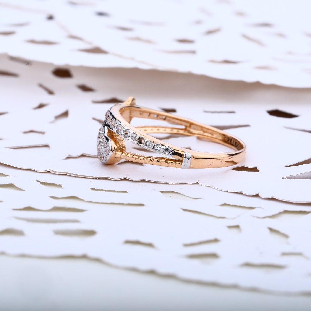 18K Rose Gold Ladies Ring-RLR06 - Image 3