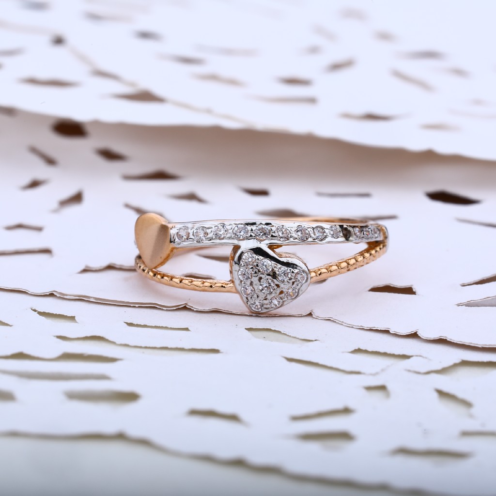 18K Rose Gold Ladies Ring-RLR06