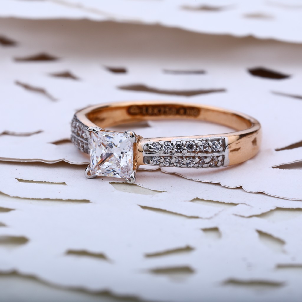 Ladies 18K Rose Gold Ring-RLR05