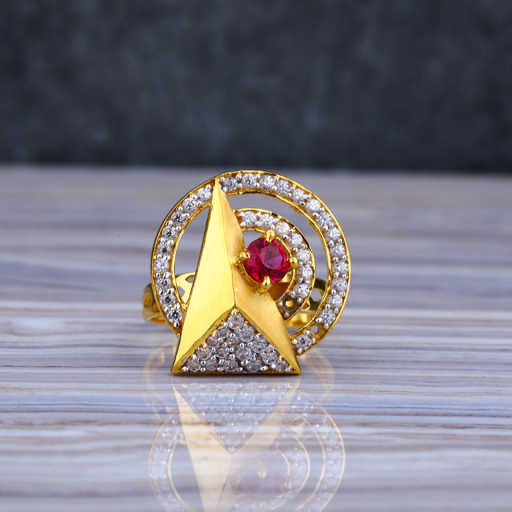 Ladies Gold Ring-LLR46 - Image 2