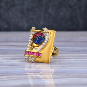 Ladies Fancy Gold Ring-LLR45