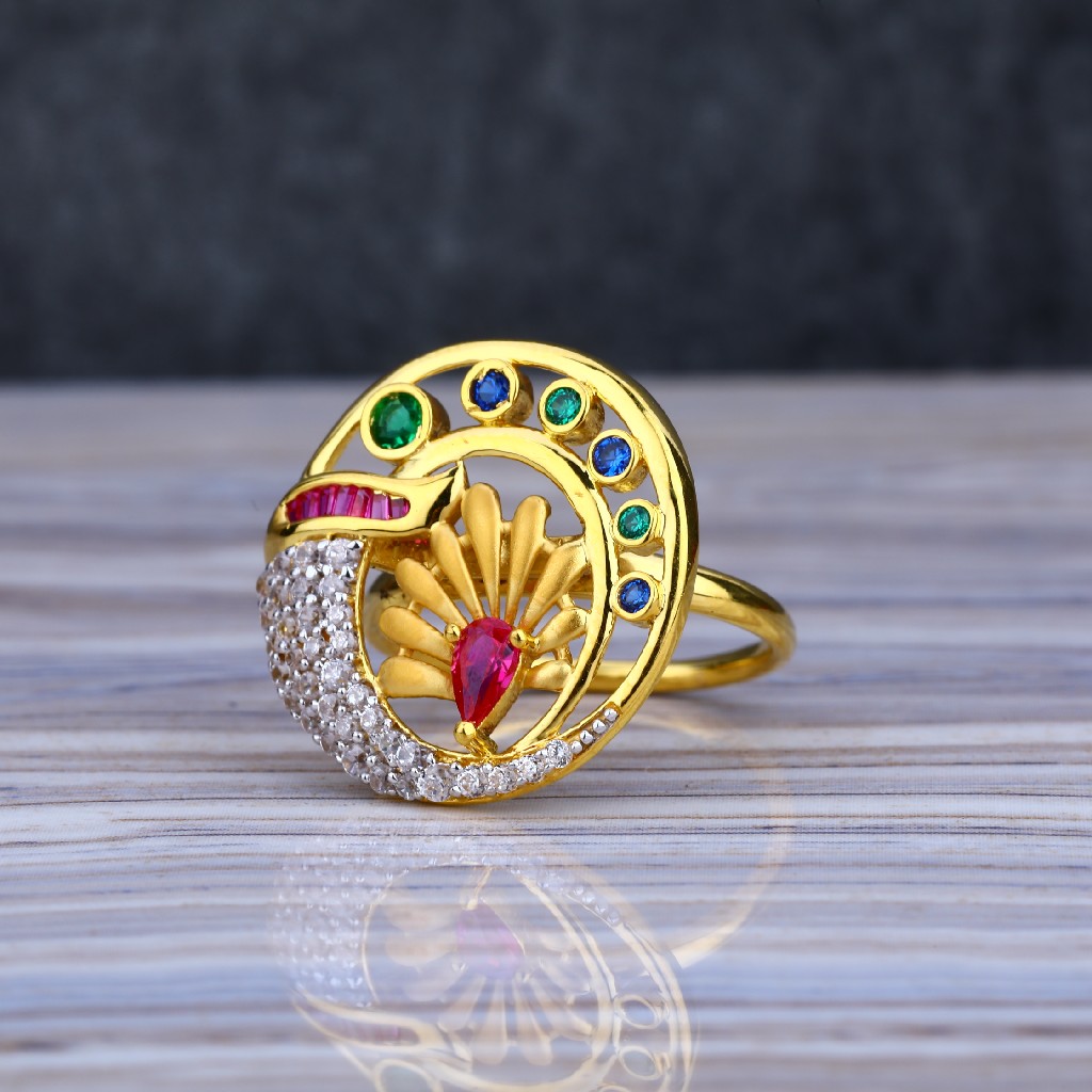 Ladies 916 Fancy Gold Ring-LLR42