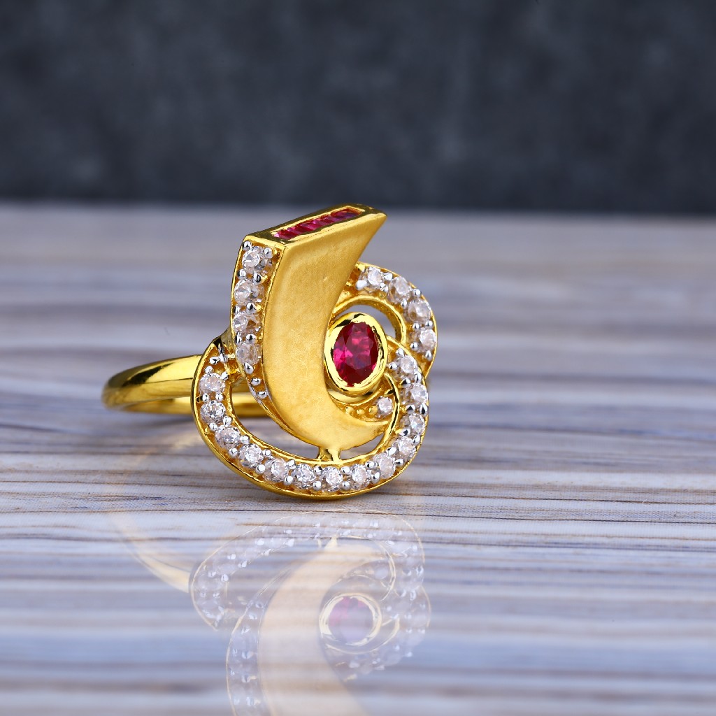 Ladies Gold Ring-LLR40 - Image 2