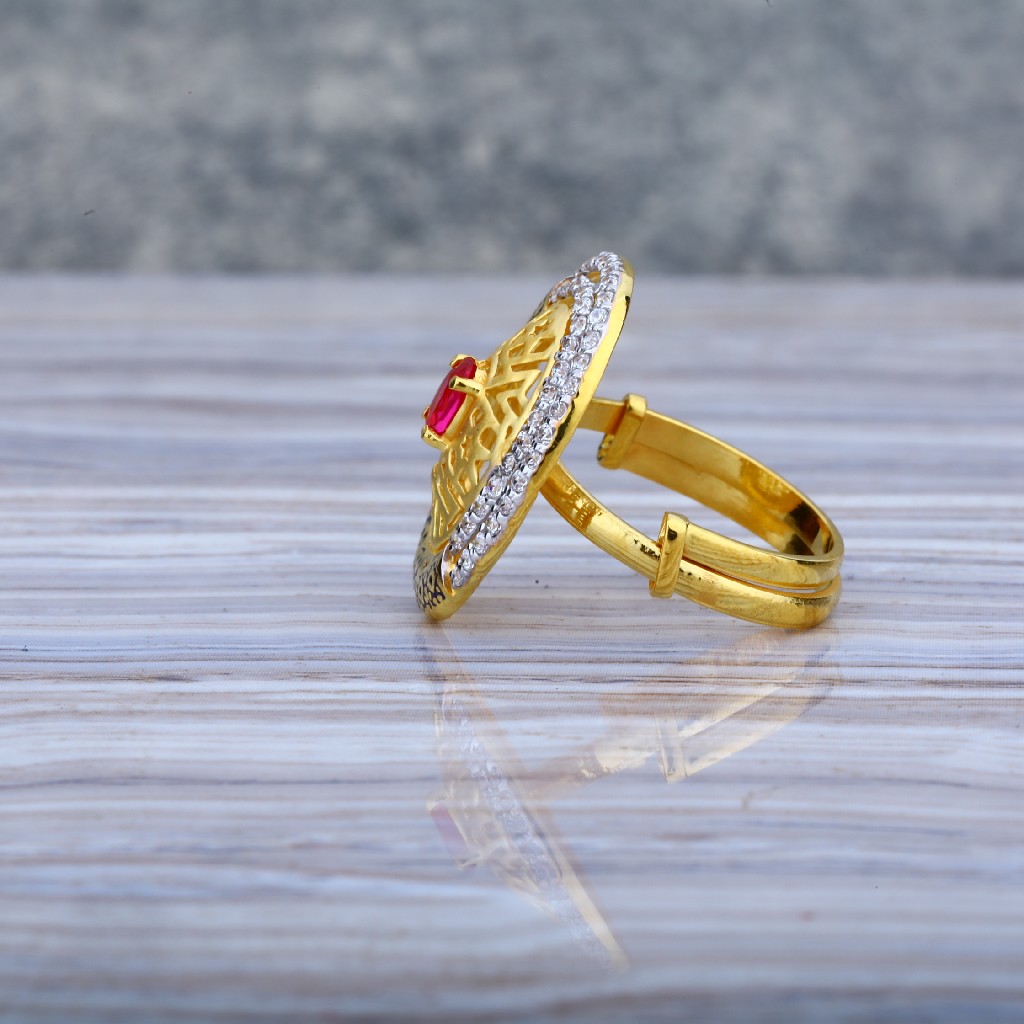 Ladies 22K Gold Adjustable Ring-LLR23 - Image 3
