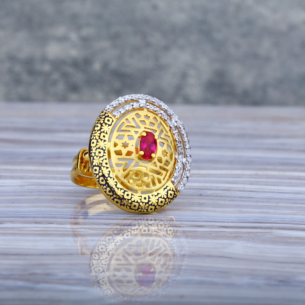 Ladies 22K Gold Adjustable Ring-LLR23 - Image 2
