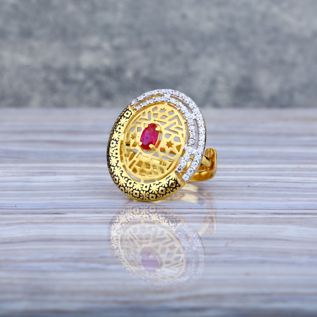 Ladies 22K Gold Adjustable Ring-LLR23