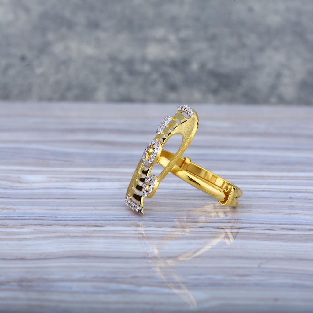 Adjustable Gold Cz 916 Ladies Ring-LLR22 - Image 3