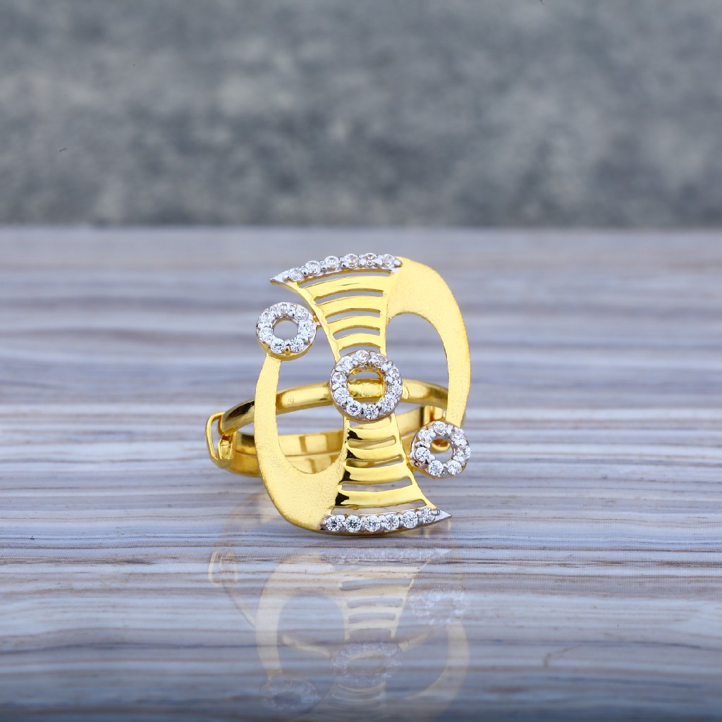 Adjustable Gold Cz 916 Ladies Ring-LLR22 - Image 2