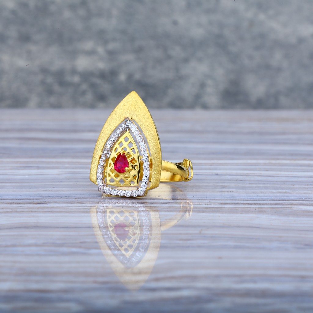 Ladies Adjustable Casting 916 Gold Ring-LLR20
