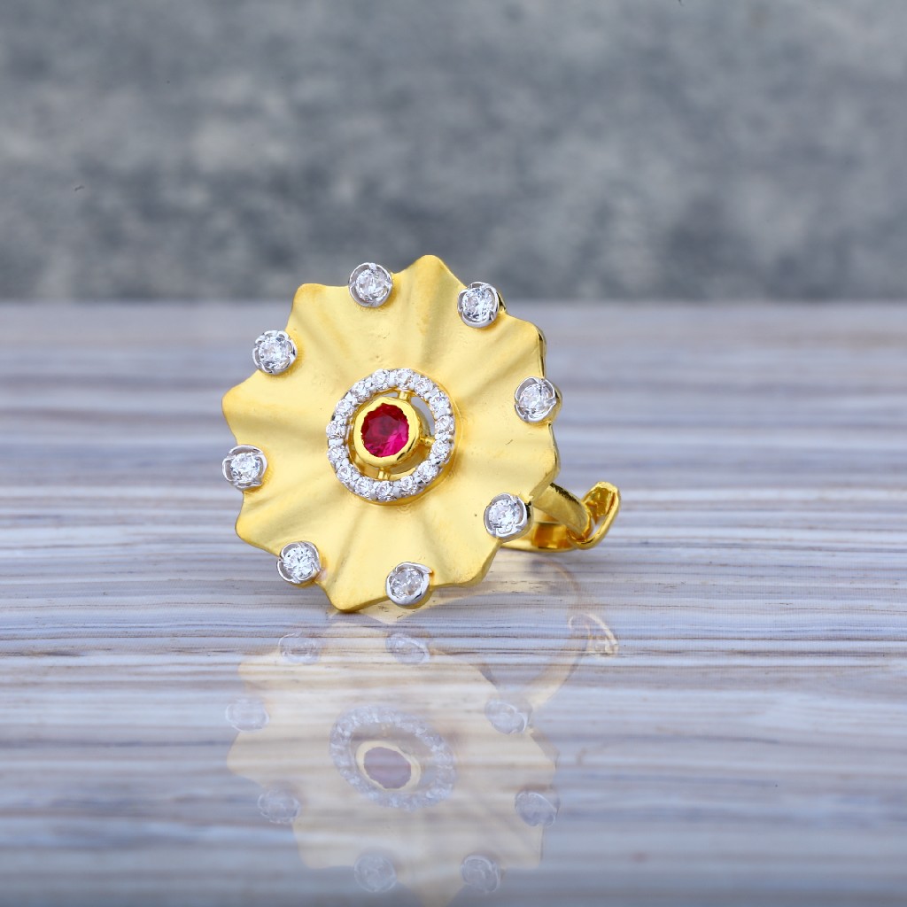 Gold 916 Ladies Ring-LLR16